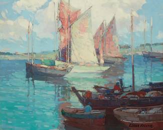 22
Edgar Alwin Payne
1883-1947
Brittany Boats
Oil on canvas
Signed lower right: Edgar Payne
25" H x 30" W
Estimate: $30,000 - $50,000