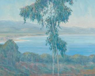 111
William Dorsey
1942-2019
Euclayptus Landscape Overlooking The Pacific
Oil on canvas
Signed lower right: Wm Dorsey
40" H x 30" W
Estimate: $3,000 - $5,000