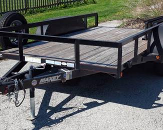 2014 Maxey Trailers MFG 16’ Dual Axel Utility Trailer, Vin# 5R8U71229EM031550