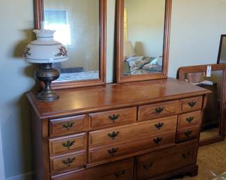 Dresser With 7 Drawers, 34" x 56" x 19", And 71" Mirrors, Qty 2