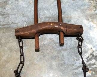 Antique Yoke With Chain, 23" Long
