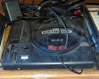 Sega Genesis System Console,, Model 1601, Powers On, With 2 Controllers And Games, Qty 3

