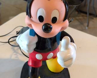 Mickey And Minnie Mouse Plush Toys, Watch, Garbage Can, Mugs, Goofy Bell, And Mickey Mouse Telephone