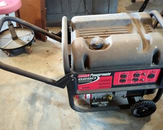 Coleman Gasoline Powered PowerMate Generator, Model 6250, With Briggs and Stratton Motor, Genpower 305, On Wheels