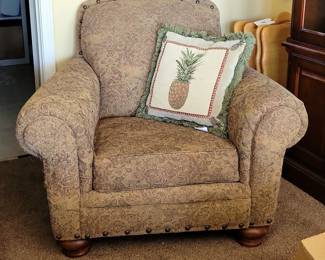 Broyhill Upholstered Arm Chair, 36" x 42" x 42"