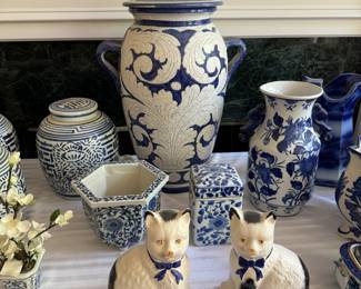 Blue and white pottery