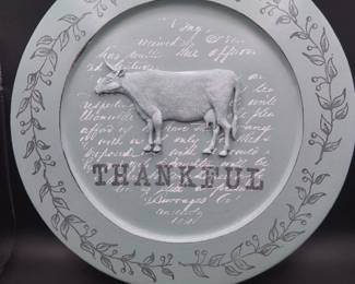 DECORATIVE PLATE WITH COW
