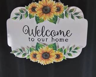 WELCOME SUNFLOWER SIGN 