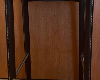 Copenhagen Valencia Barstool Leather Ivory Chrome pair