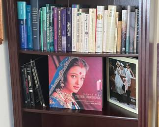 Bookcase, Assorted Textbooks, Coffee Table Books