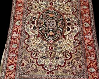 Area Rug 36 1/2 x 61 1/2 Silk Turkish