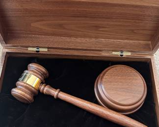 Wood Gavel in Decorative Box 
