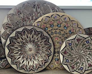 Handpainted, Etched, Mandala Decorative Bronze/Brass/Copper ...
