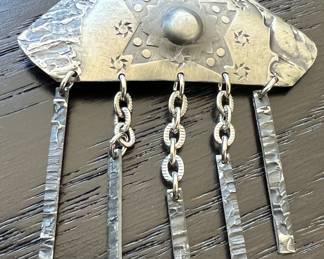 Jewelry Buodd-Tinn Hand Made Pewter Vintage Rolf Buodd Norwegian  Necklace