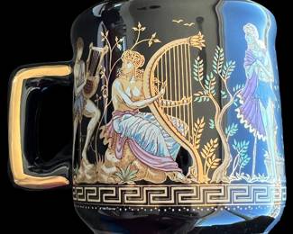 Coffee Mug adis Hand Made in Greece 24 c Gold 