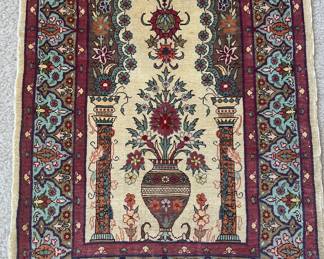 Small Rug 19 x 33 Silk Turkish