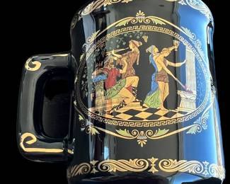 Coffee Mug adis Hand Made in Greece 24 c Gold 