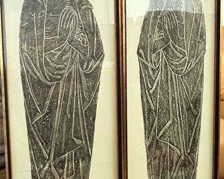 Vintage Brass Rubbings Family that Died in A Fire 