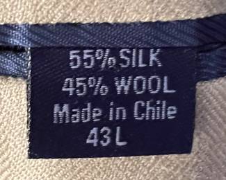 Paul Frederick Made in Chile Jacket 55% Silk 45% Wool 43L
