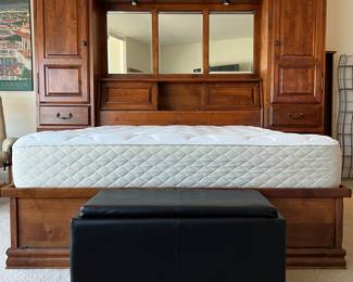 American Heirloom Furniture Traditions Pier Wall Bedroom Unit: Overhead Lights, Cedar Storage, and added UnderBed Storage