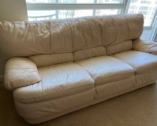 Boudoir Rouche Leather Sofa 