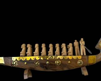India Boat Carving 