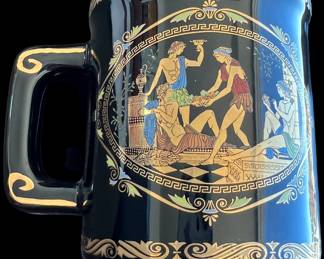 Coffee Mug adis Hand Made in Greece 24 c Gold 