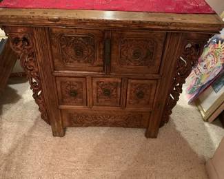 Asian wood ornate table