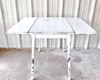 VINTAGE DISTRESSED SHABBY CHIC DROP LEAF DINING TABLE