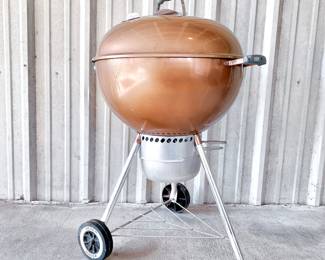WEBER KETTLE CHARCOAL 22" GRILL - COPPER COLOR - COVER INCLUDED
