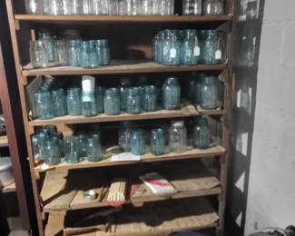 vintage and antique canning jars, supplies