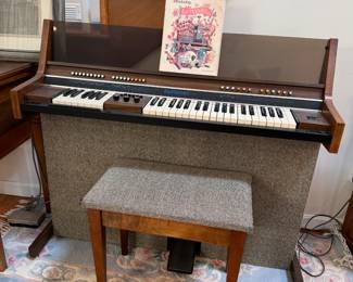 Vintage Fun Machine organ by Baldwin, Model 121F, nice condition, plays well, comes with matching bench 36"H x 46"W
