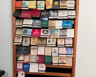 Vintage matches and display 