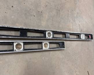 Pair of metal Sears Craftsman levels 24" and 48"