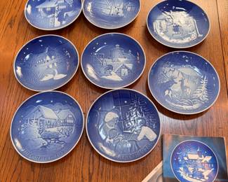 Copenhagen Porcelain Christmas Plates 1973-80