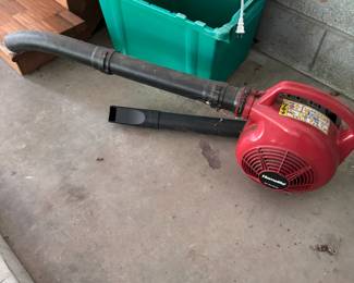 Homelite yard broom blower, gas-powered, string pulls easily but not turned on or fully tested