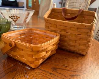 Longaberger small square and letter basket (8"W)