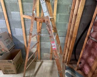Wooden Werner 6ft ladder, well-used