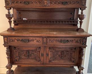 19th Century Buffet -Also Tall Table of same pattern/design 