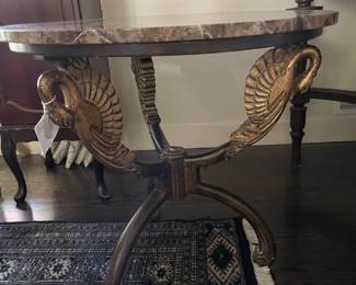 Maitland Smith Swan Table with Marble Top