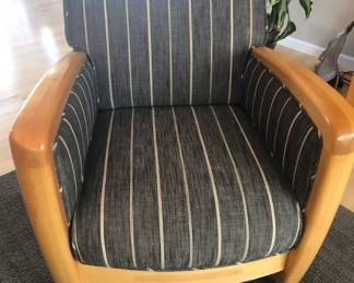 PAIR OF STRIPED CHAIRS IN PERFECT CONDITION