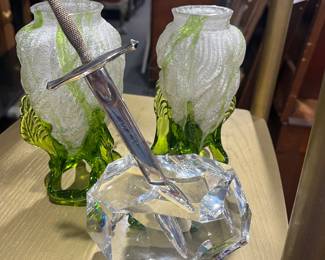 Steuben Crystal /Excalibur Silver Sword