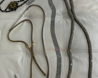 Various Snake Jewelry, Gold Tone, Bling Belts