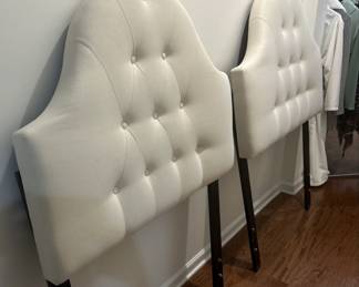Twin White Button Tuck Headboards