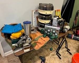 Tool Belt Halogen lights, misc items