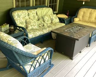 Outdoor seating and fire table