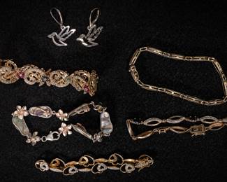 Silver Bracelets and Earrings