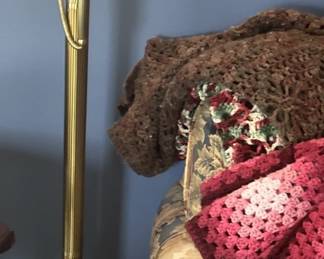 Floor Lamp Gold 2 Bulbs