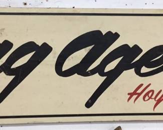 Vintage Double-Sided Wood Sign