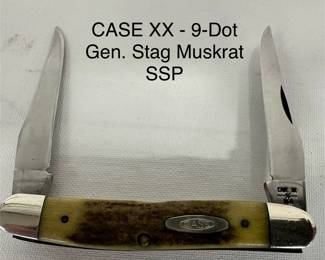 CASE XX 9Dot GEN Stag Muskrat Knife